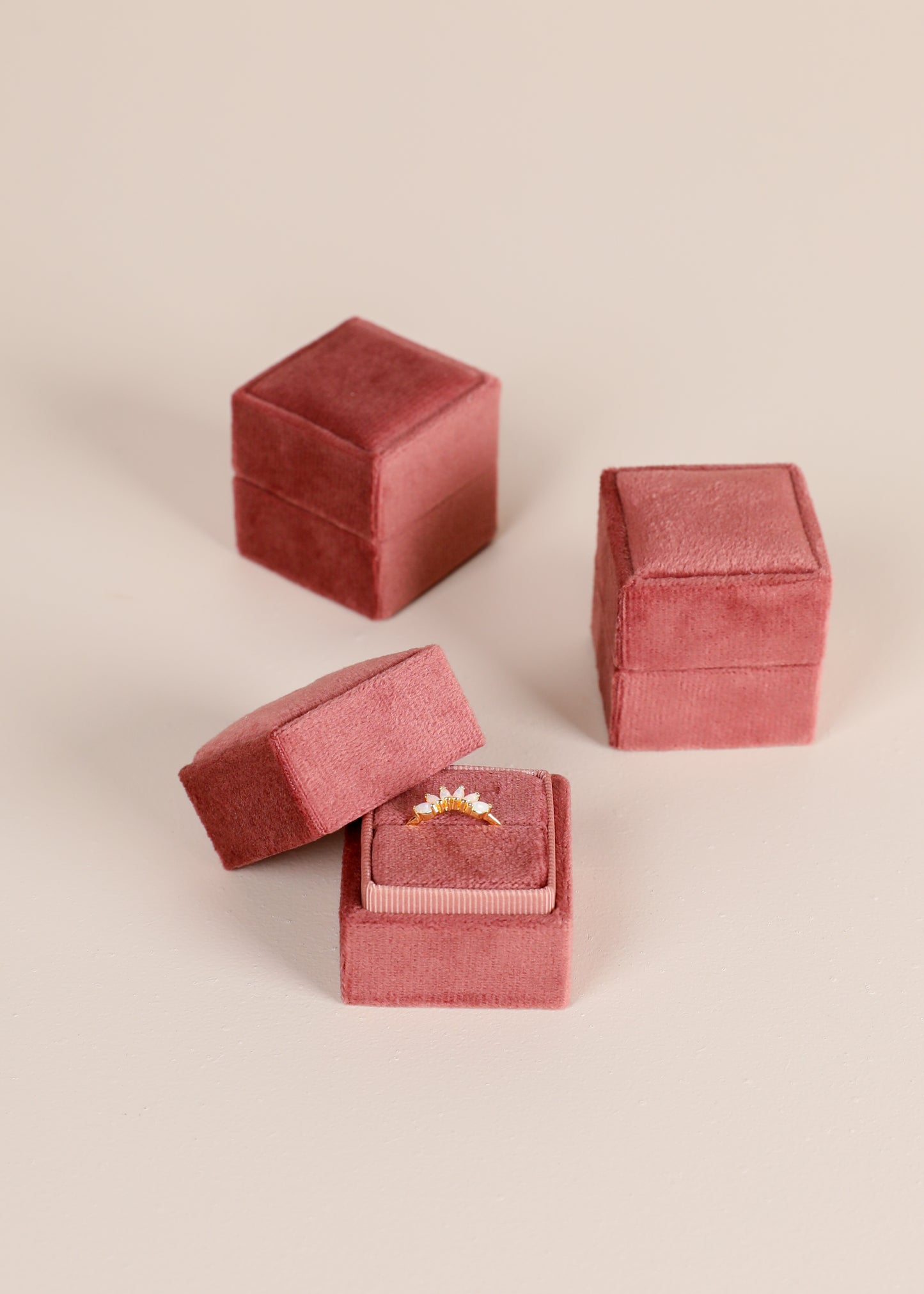 Square Velvet Jewelry Box