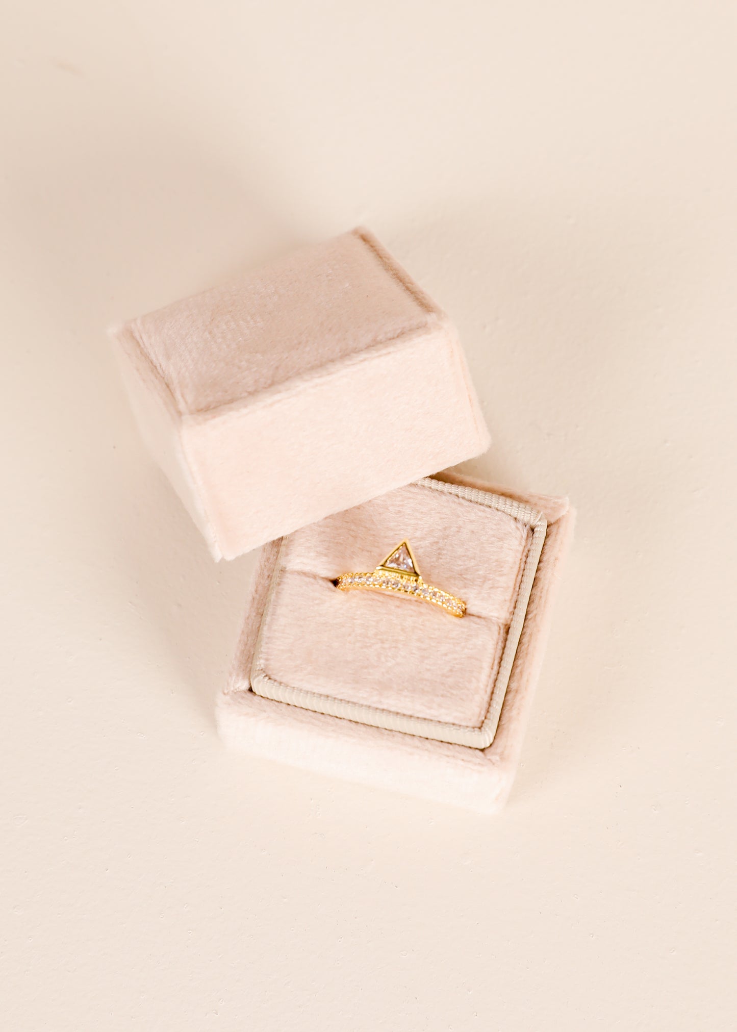 Square Velvet Jewelry Box
