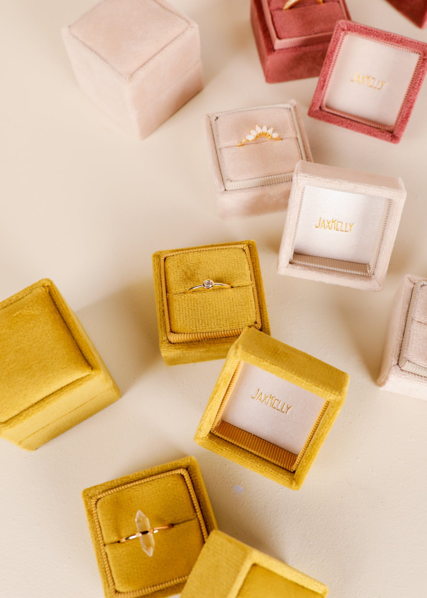 Square Velvet Jewelry Box