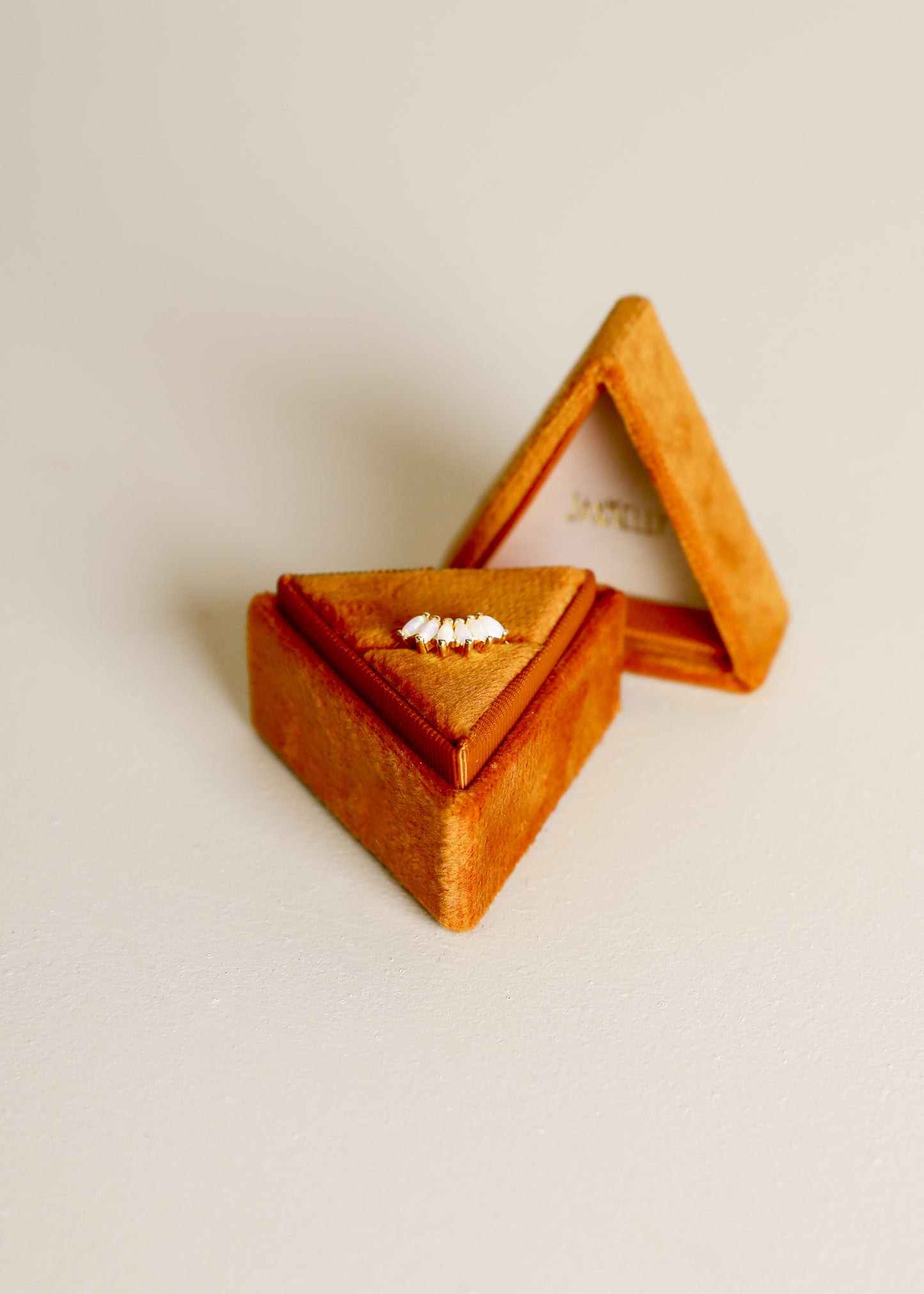 Triangle Velvet Jewelry Box