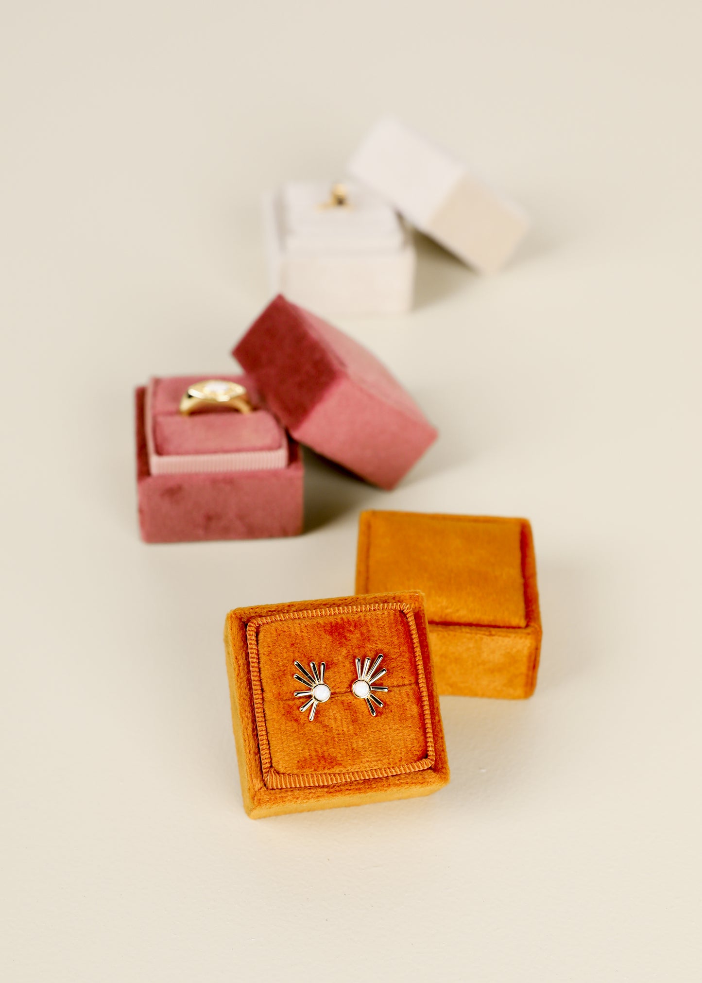 Square Velvet Jewelry Box