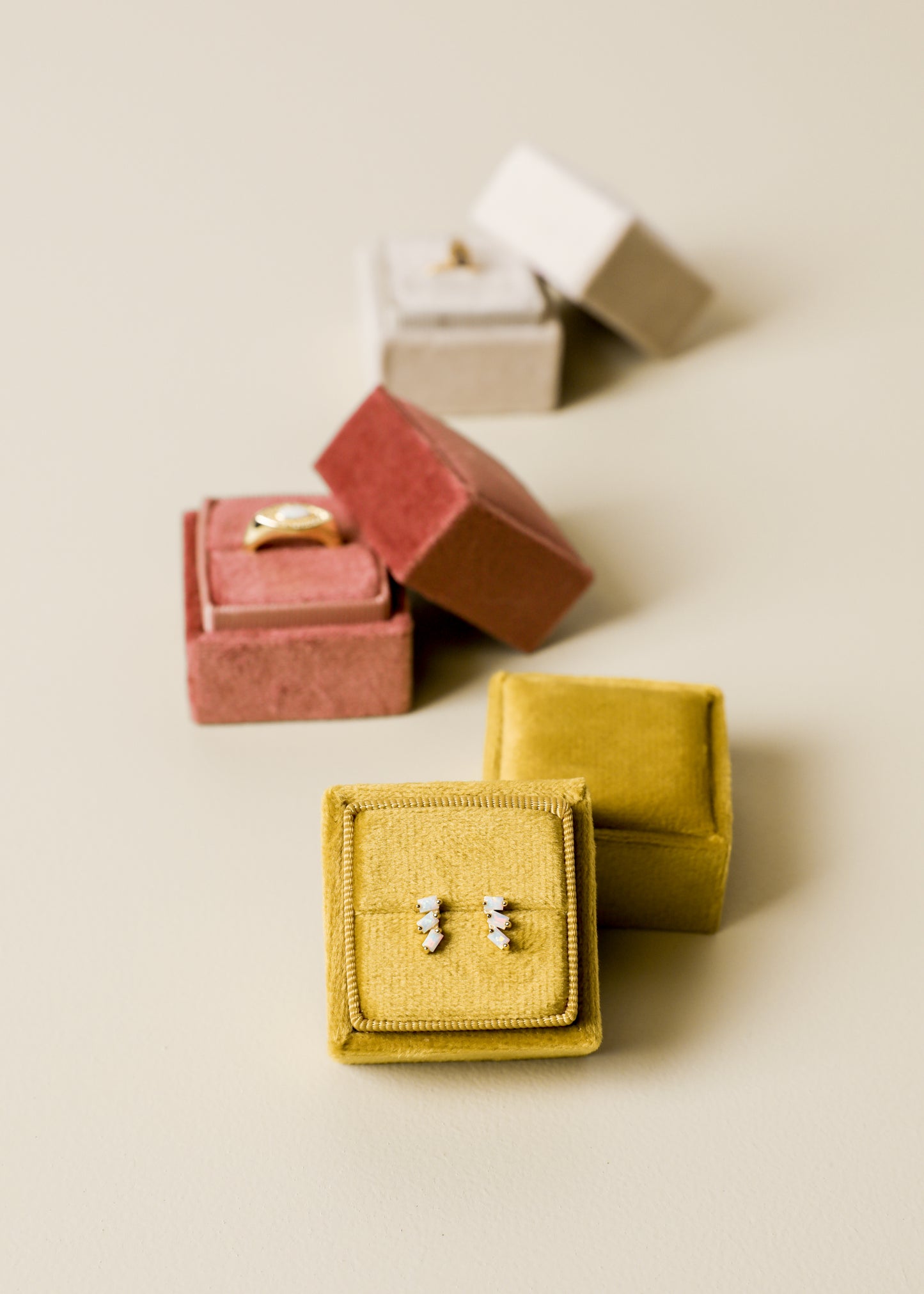 Square Velvet Jewelry Box