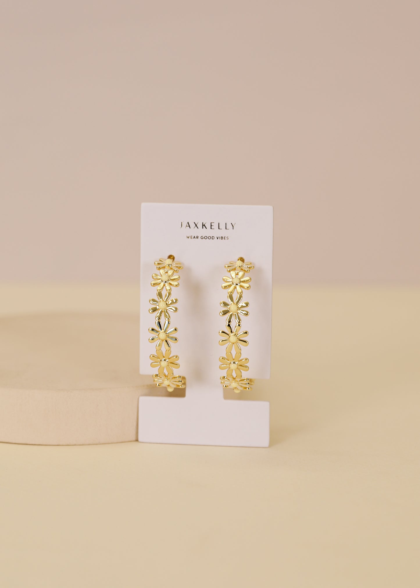 Daisy Chain Earrings - Enamel and Gold