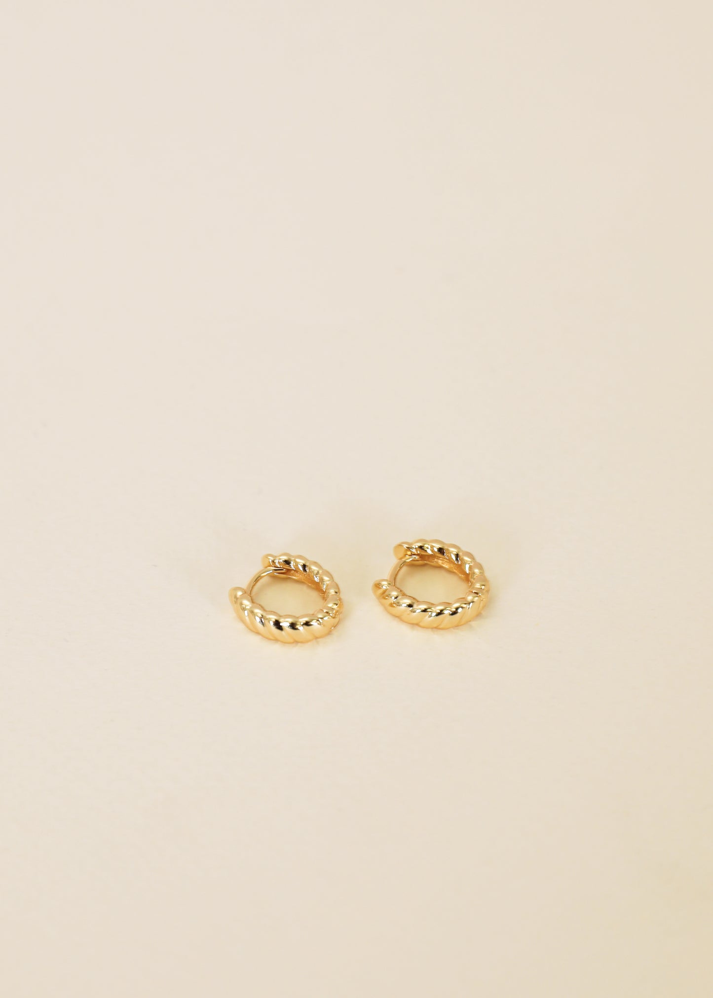 Small Channel Gold Hoop