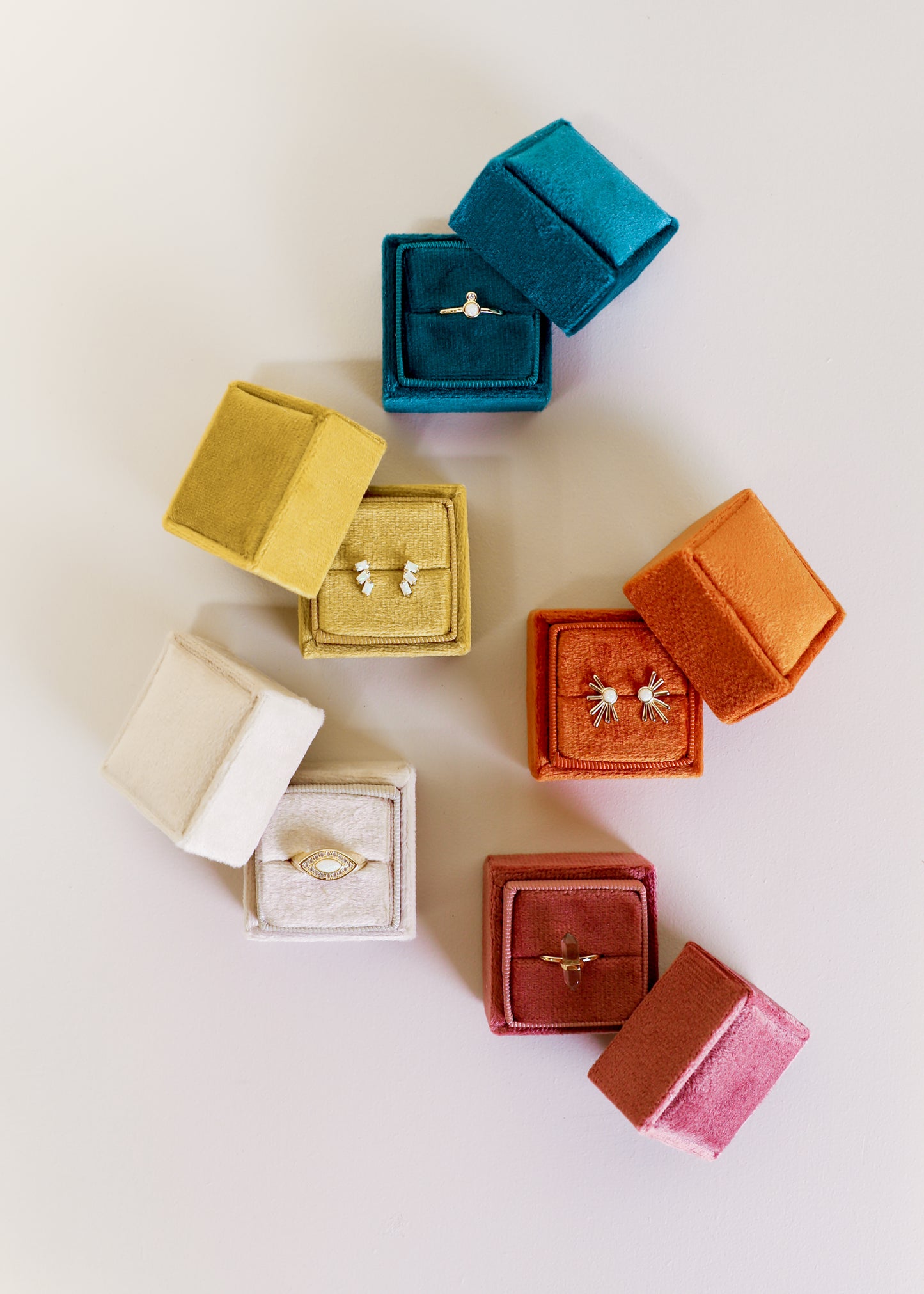 Square Velvet Jewelry Box