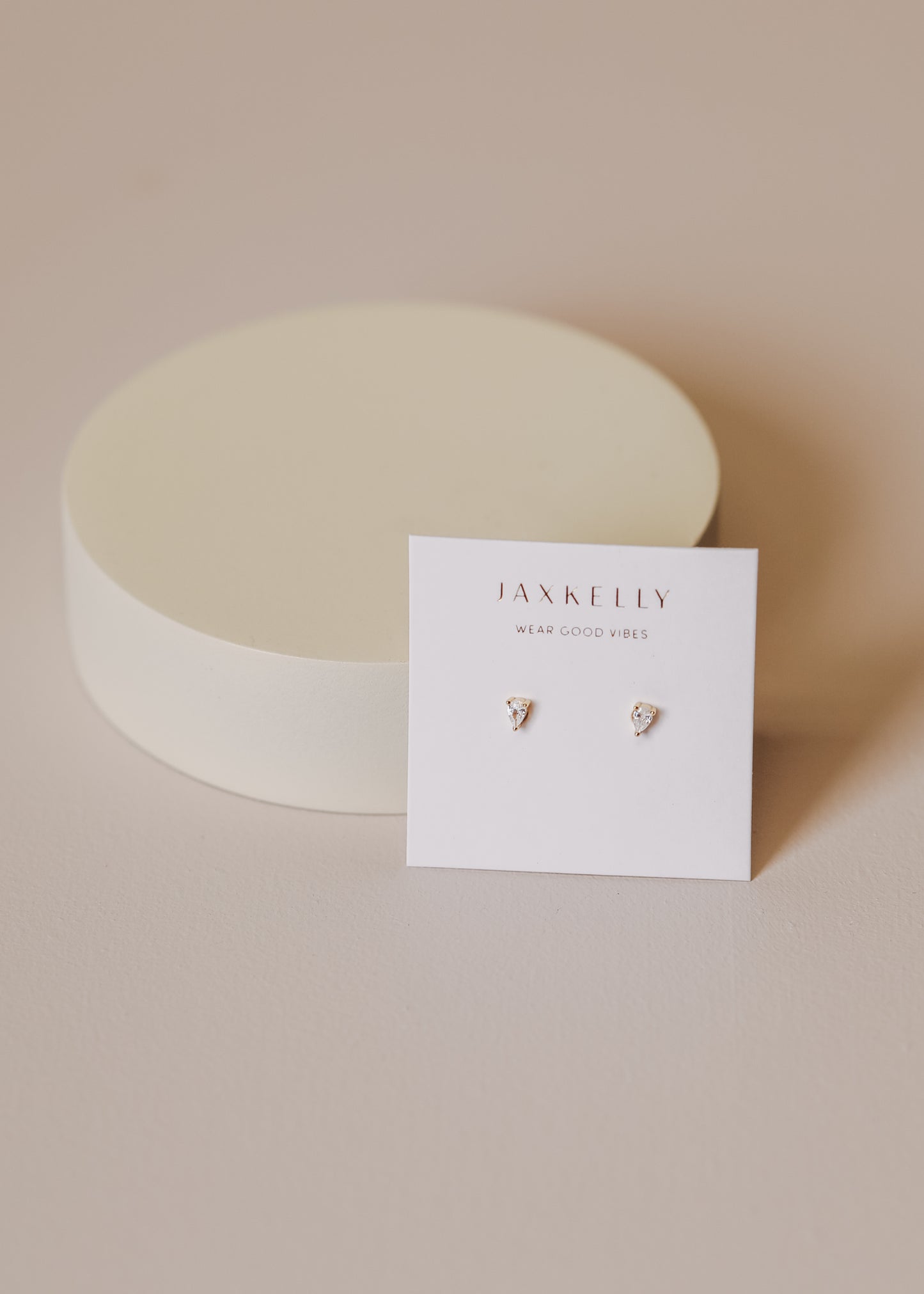 Clear Teardrop Studs