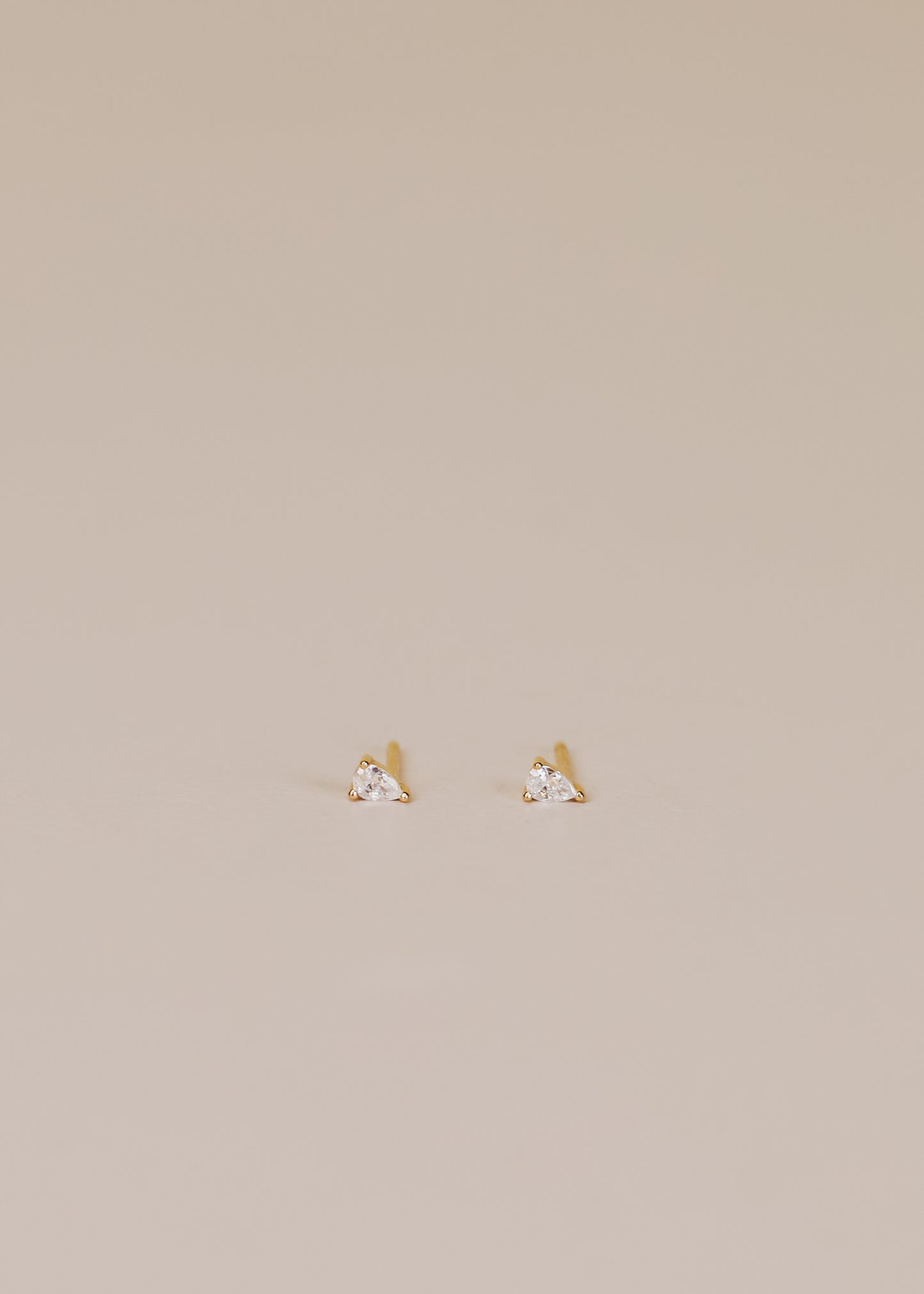Clear Teardrop Studs