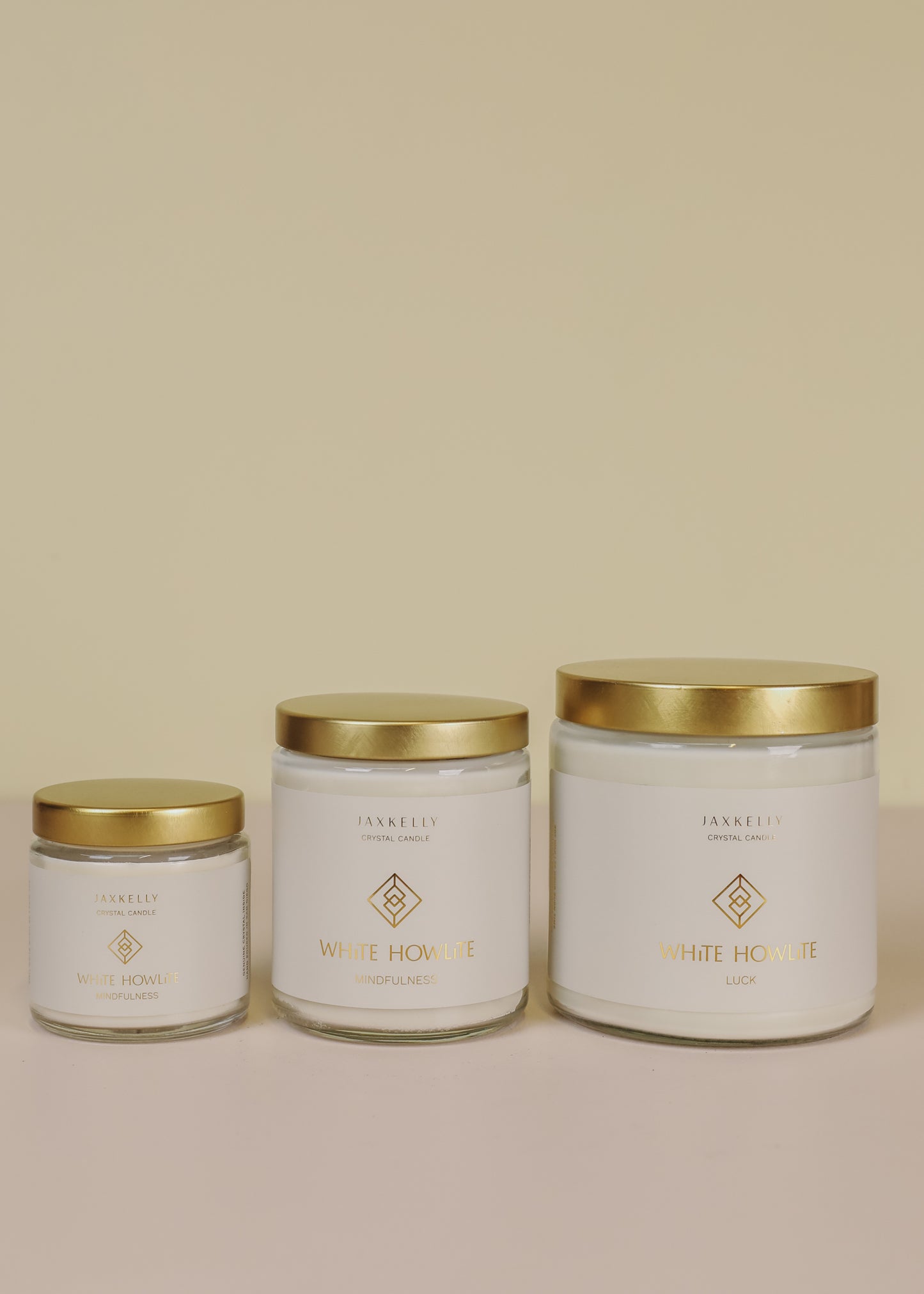 16oz Clear Crystal Candle - White Howlite - Mindfulness