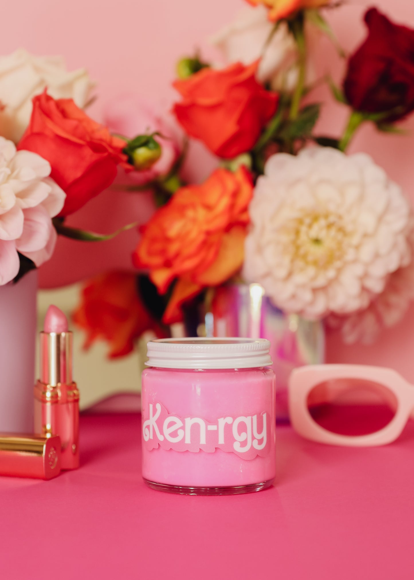 Barbie Inspired Ken-rgy - Hot Pink Candle