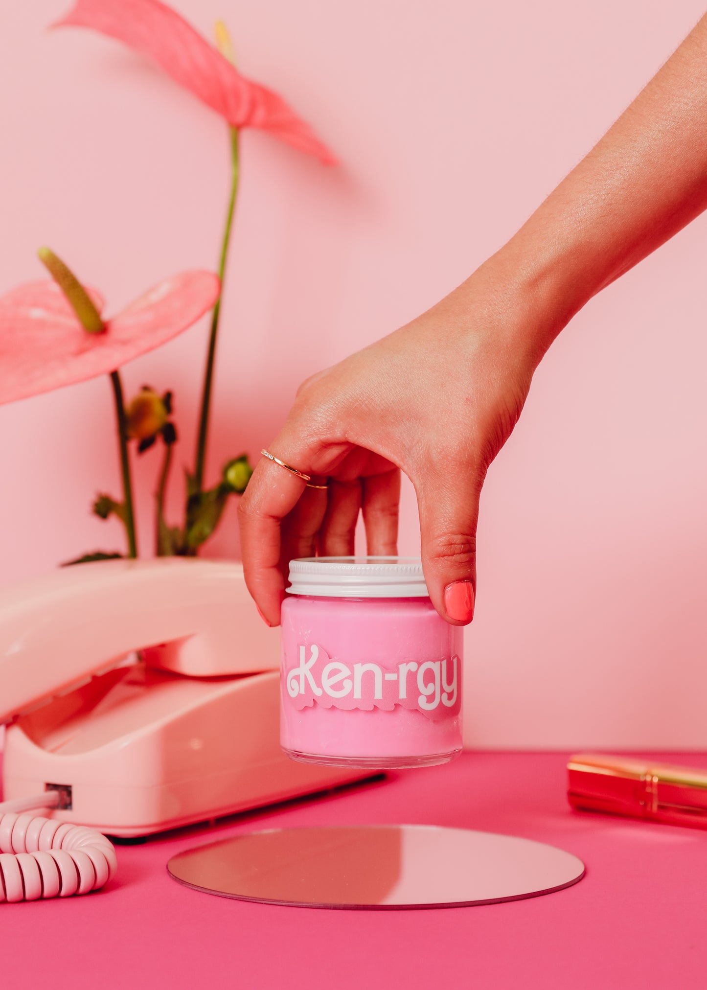 Barbie Inspired Ken-rgy - Hot Pink Candle