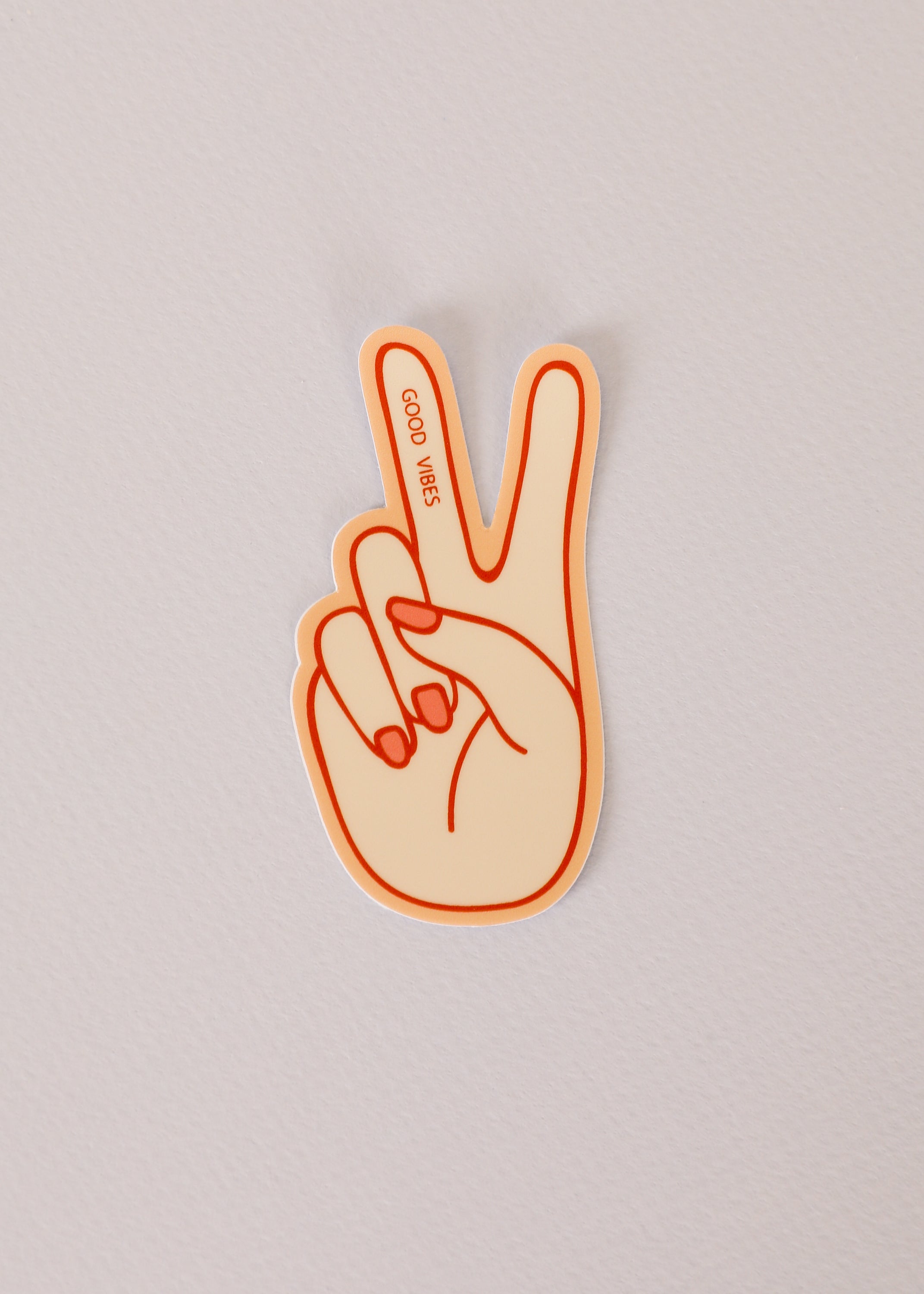 Peace Sign Hand Good Vibes Design Quote Decal Sticker Wall Vinyl – boop  decals