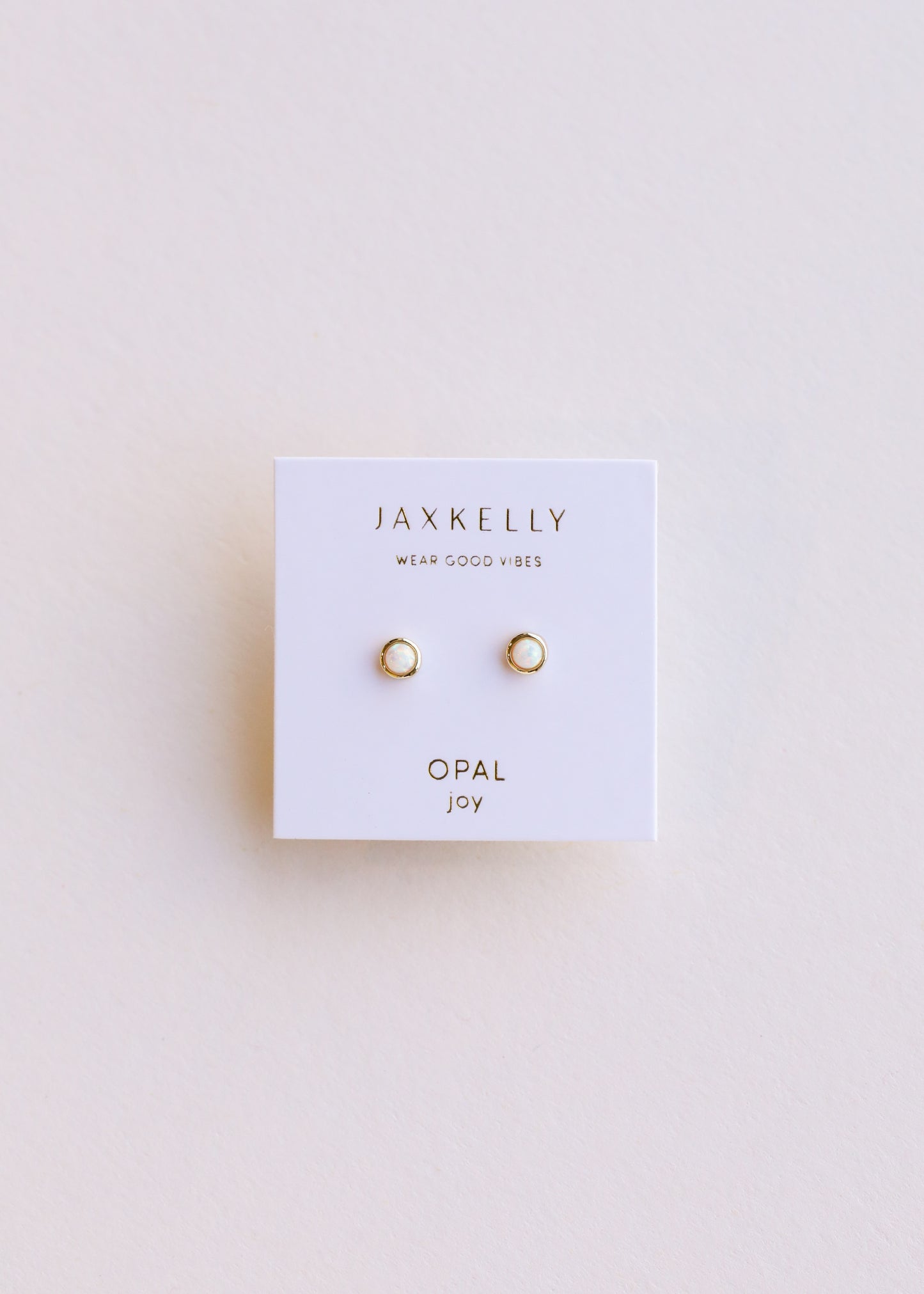 Simple Stud - White Opal