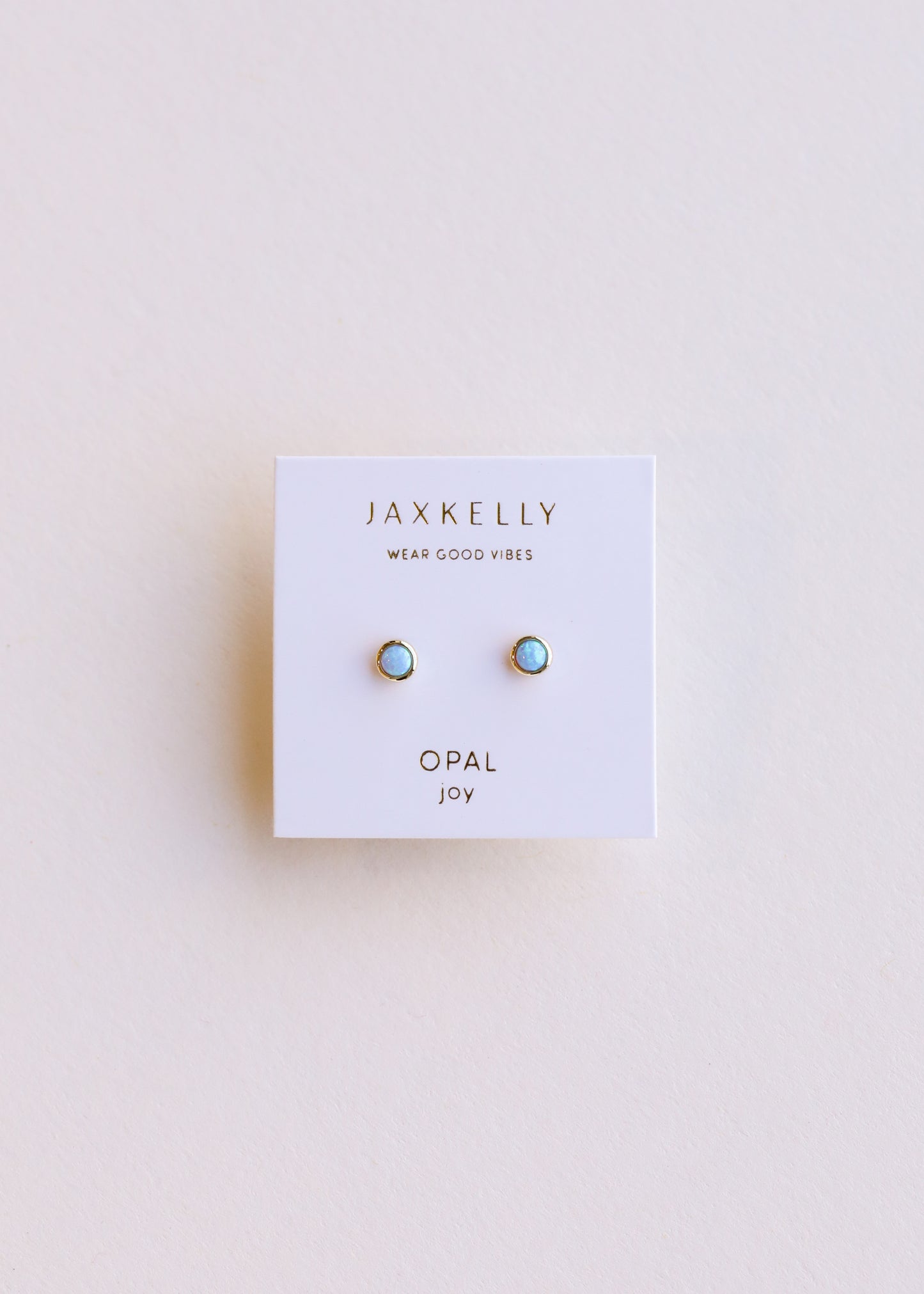 Simple Stud Earring - Fire Opal
