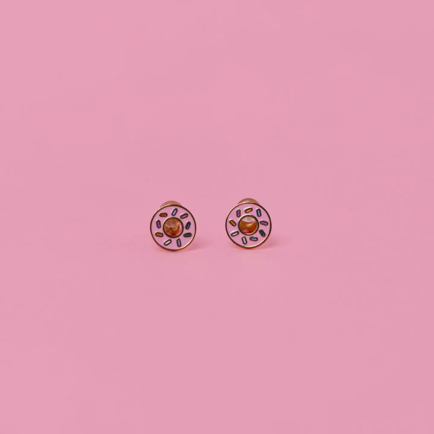 Donut Enamel Flat Back Kids Earrings