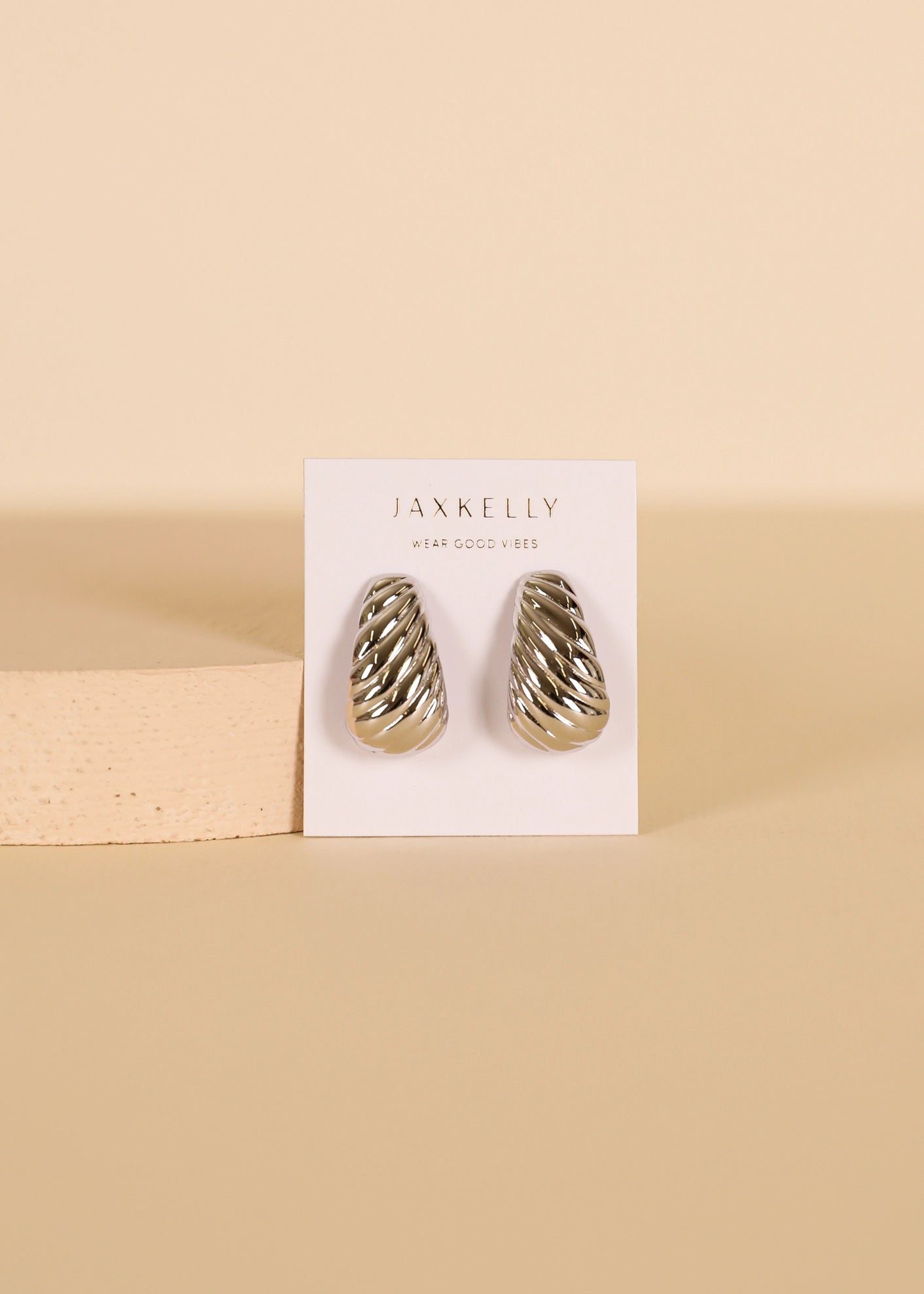 Silver Bold Swirl - Earring