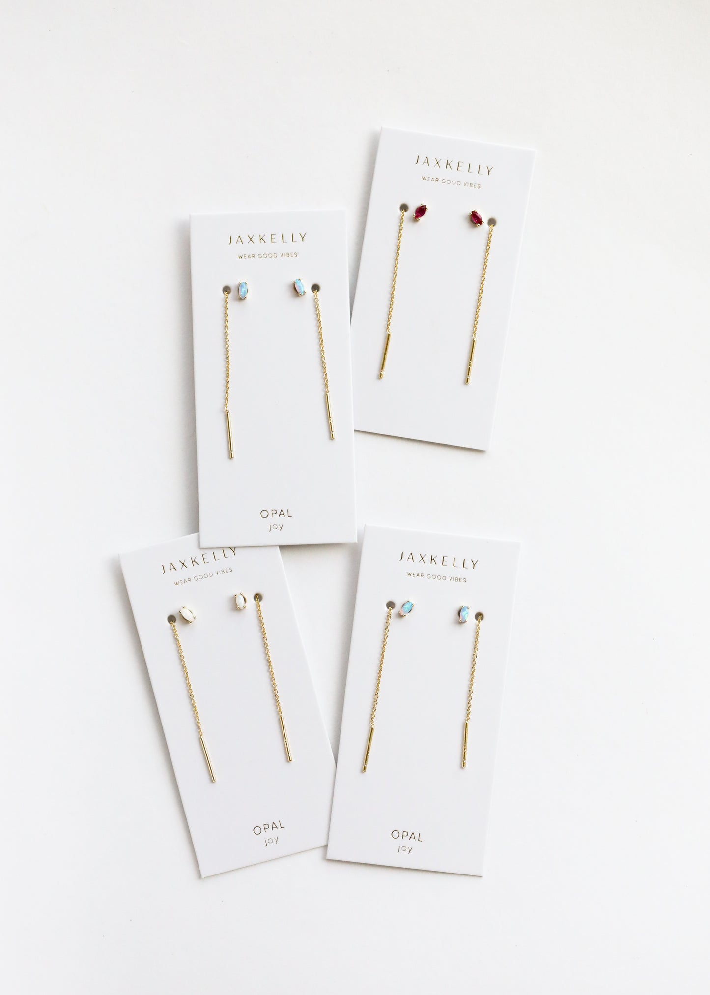 White Opal Studded Threader