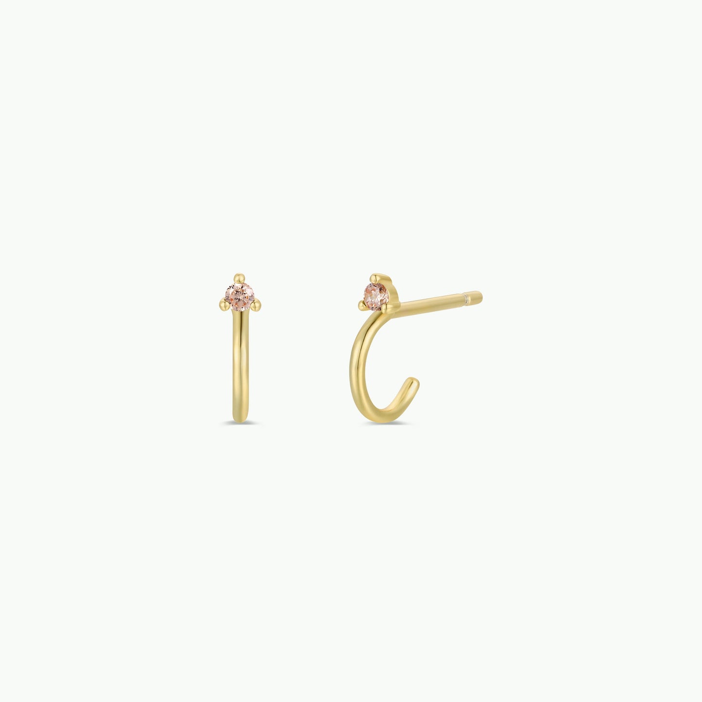 Open Mini Hoop Earring - Pink