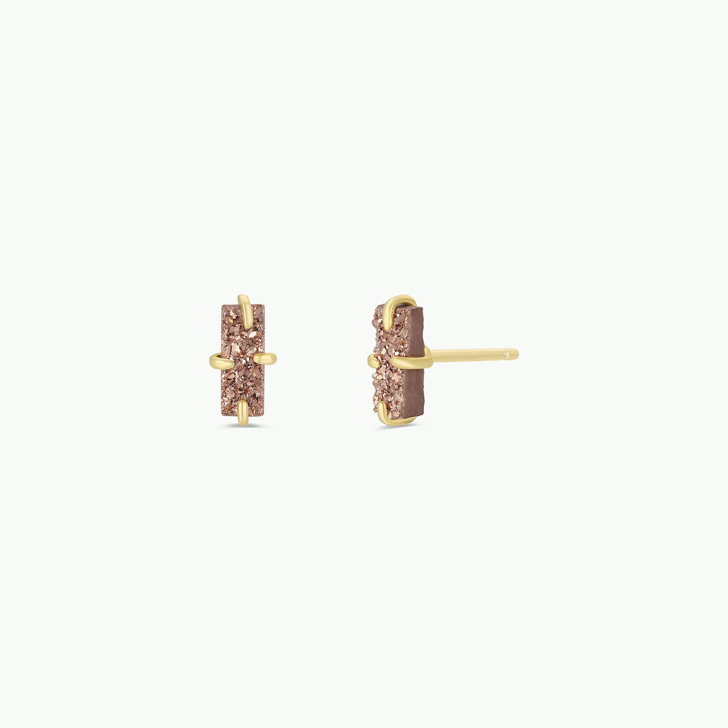 Rose Gold Bar Druzy