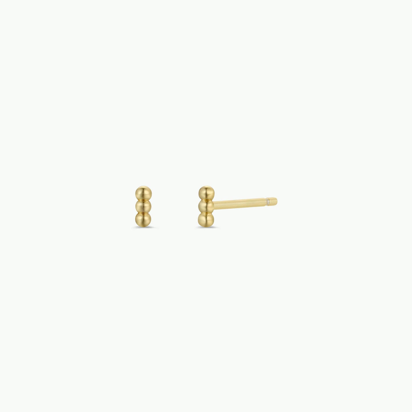 Petite 3 Ball Gold Earrings