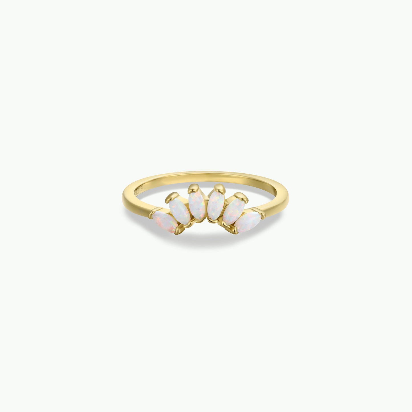Opal Crown Ring