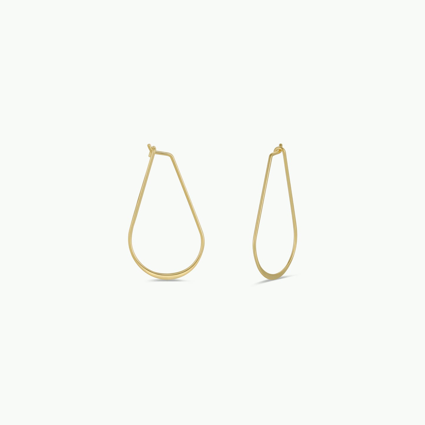 Gold Long Oval Hoop