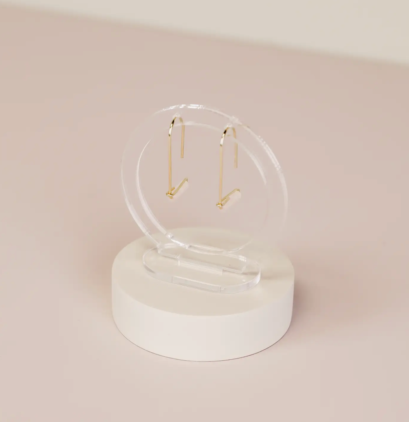 Clear Earring Display Hollow Circle