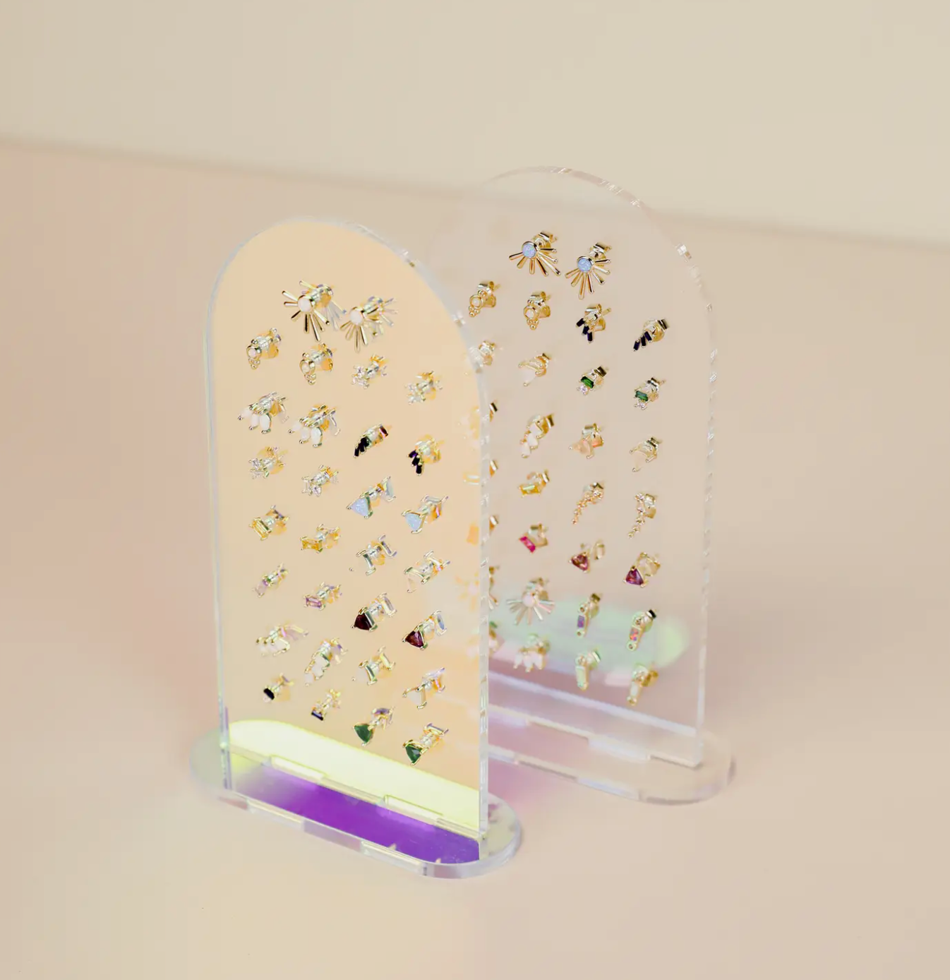 Clear Earring Display Stud Arch