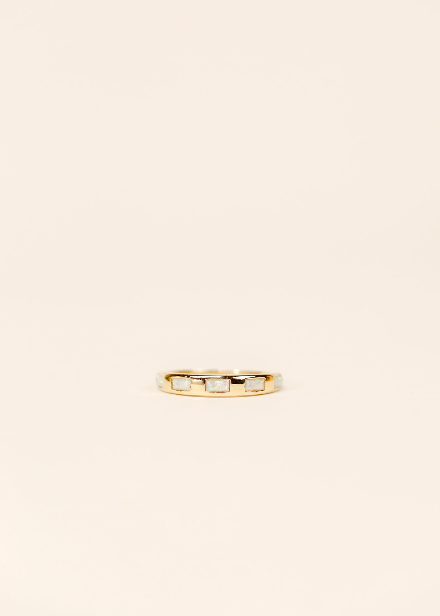 White Opal Inset Baguette