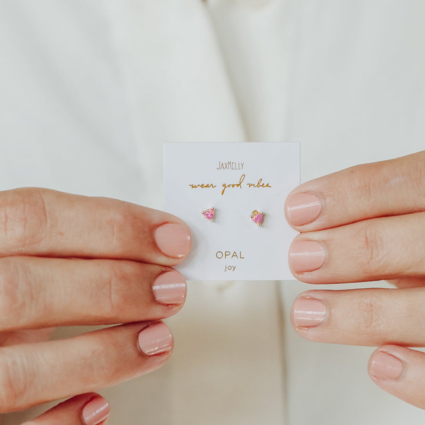 Tiny Pink Opal Heart