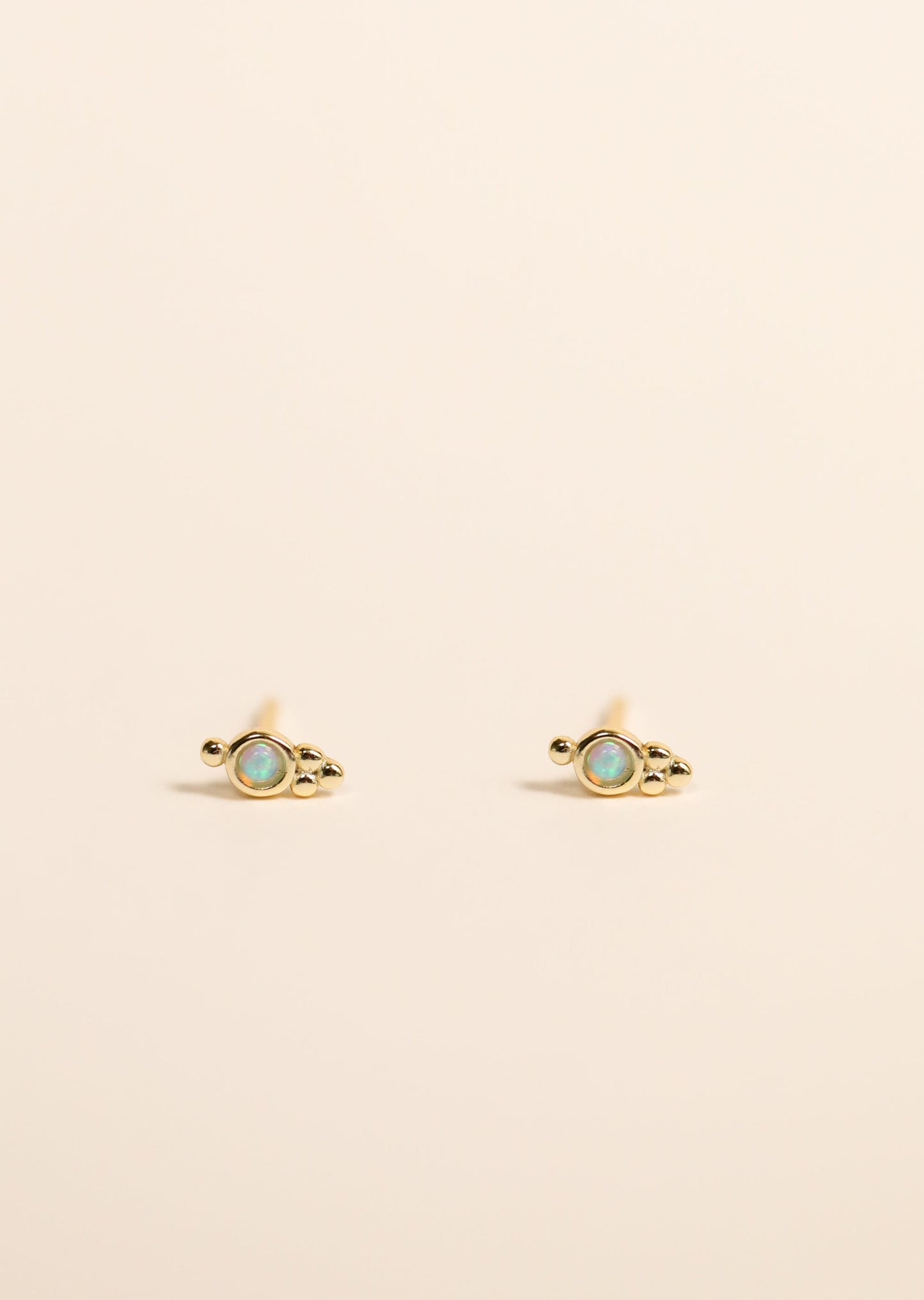 Tri Ball Studs - Fire Opal