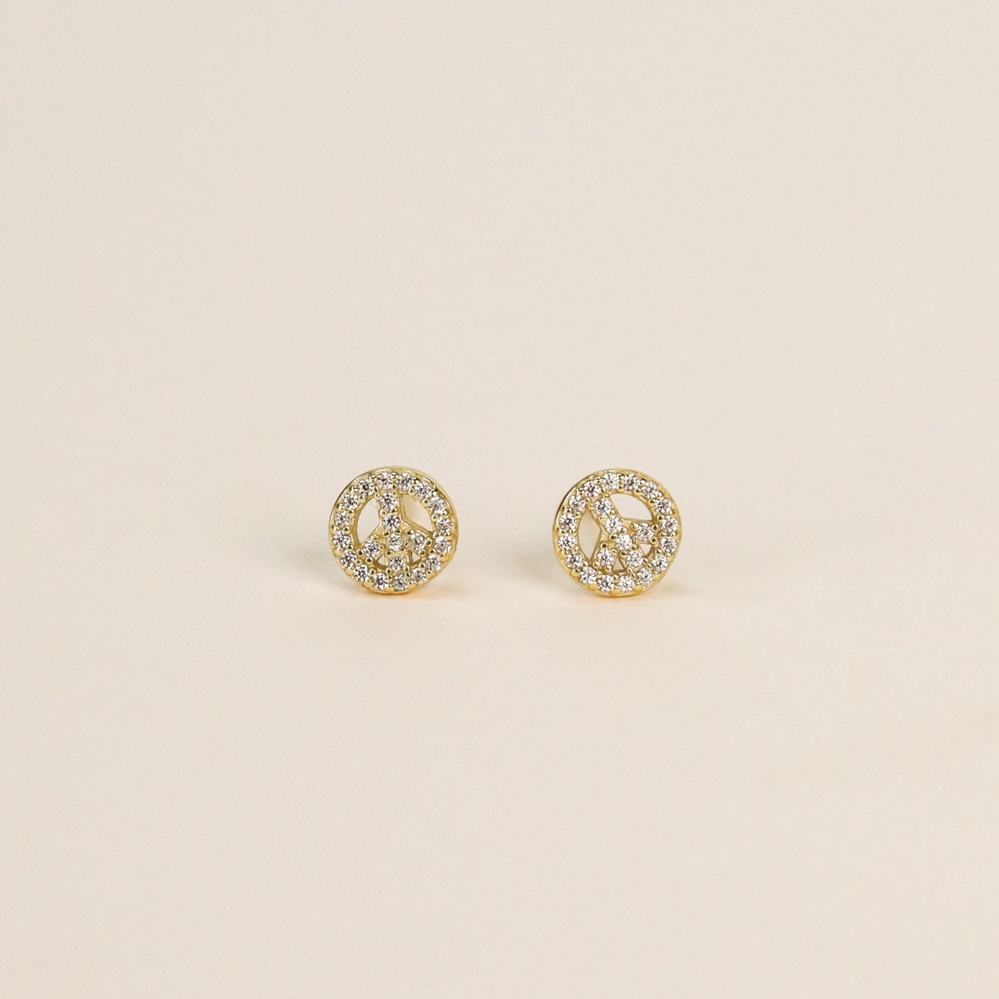 Pavé Peace Sign