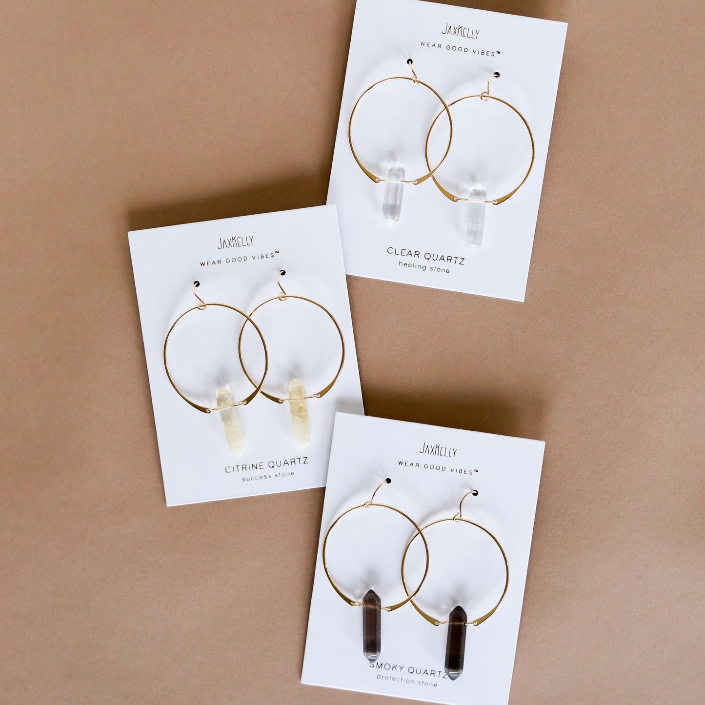 Smoky Quartz Hoop - Protection