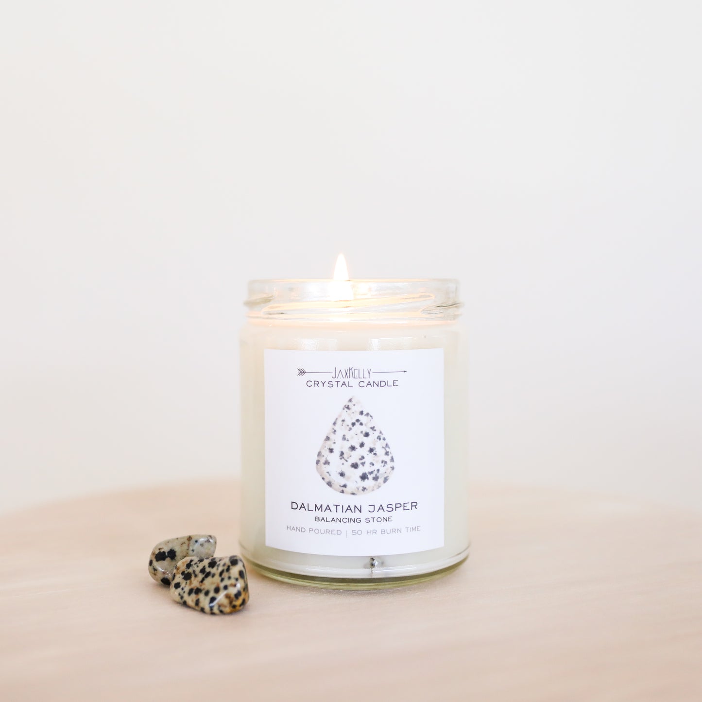 Dalmatian Jasper Crystal Candle - Balancing