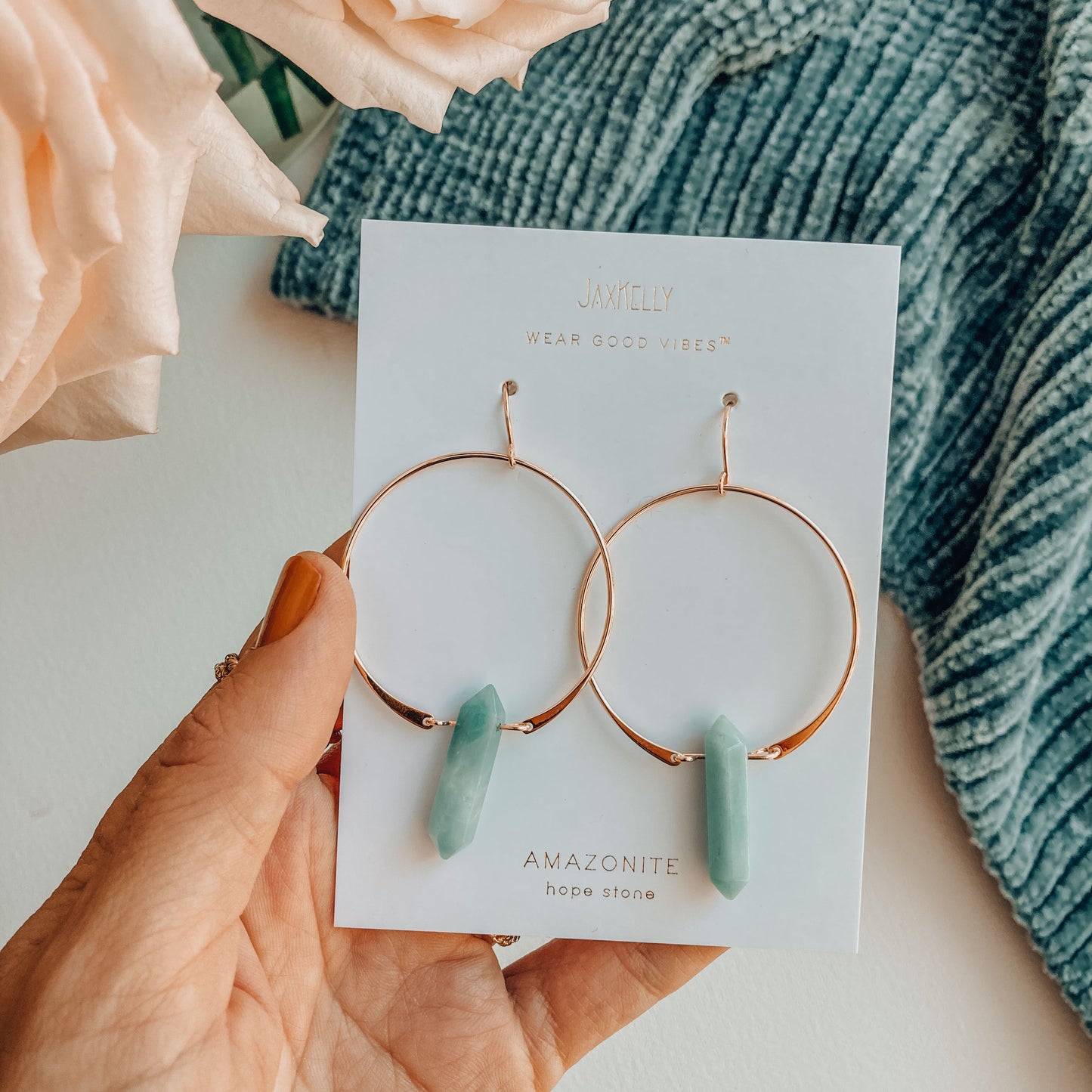 Amazonite Hoop - Hope