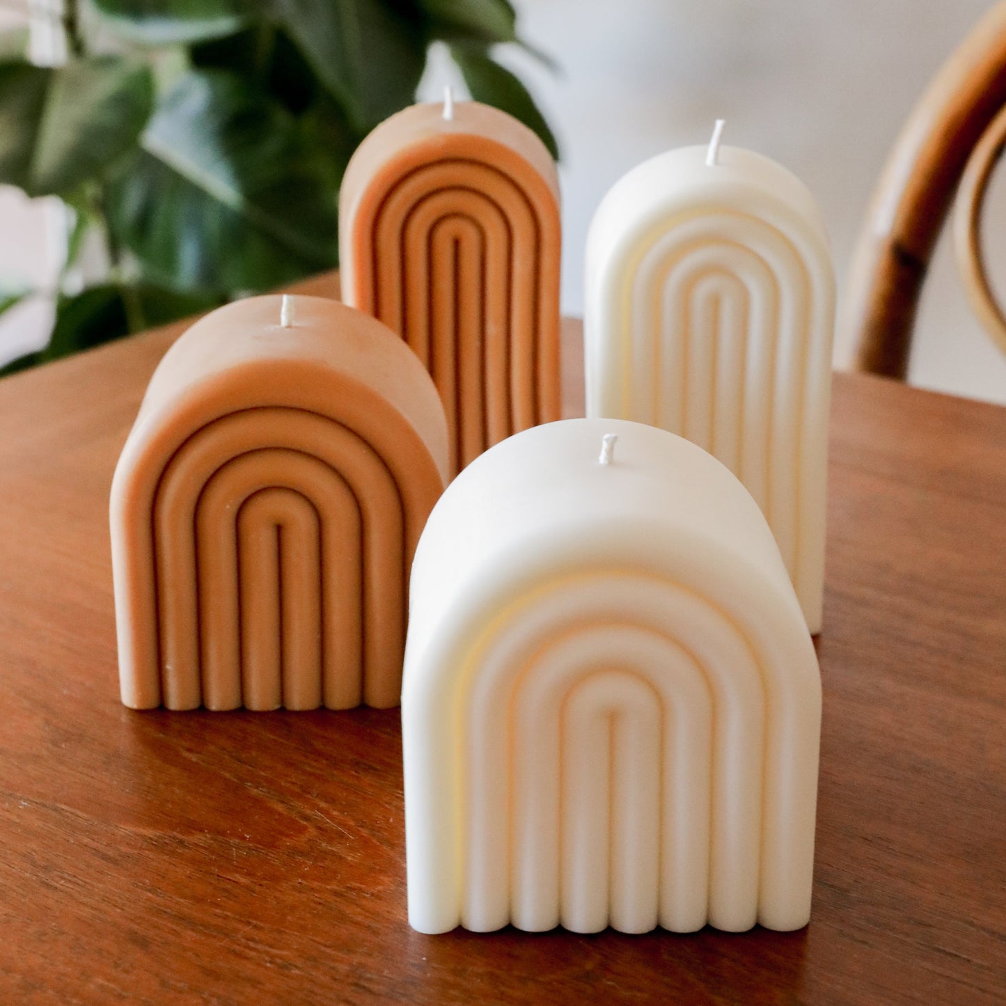 Tall Arch Cream Candle