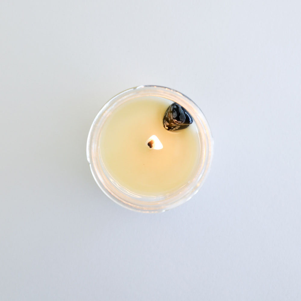 Obsidian Crystal Candle - Block Negativity