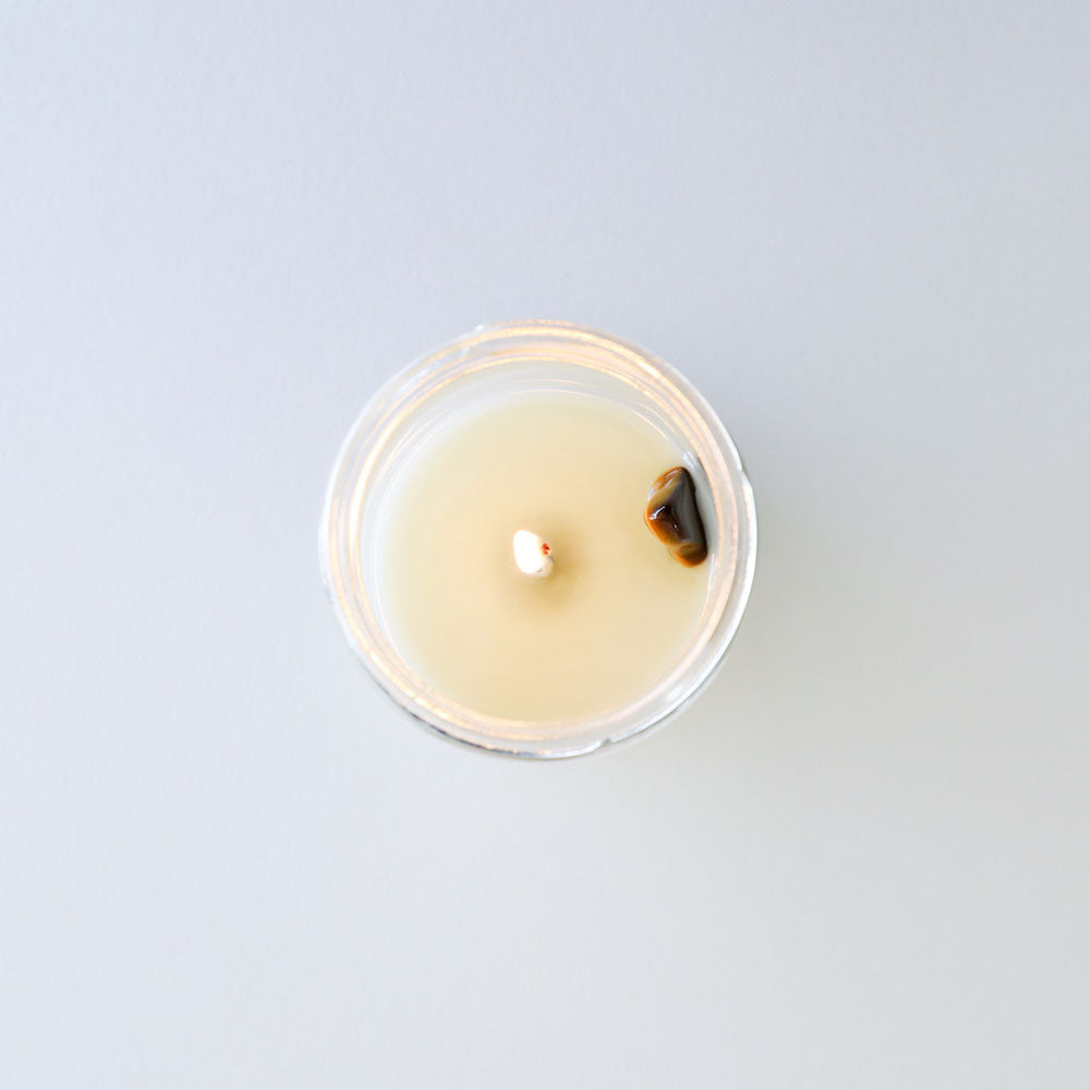 Tigers Eye Crystal Candle - Power