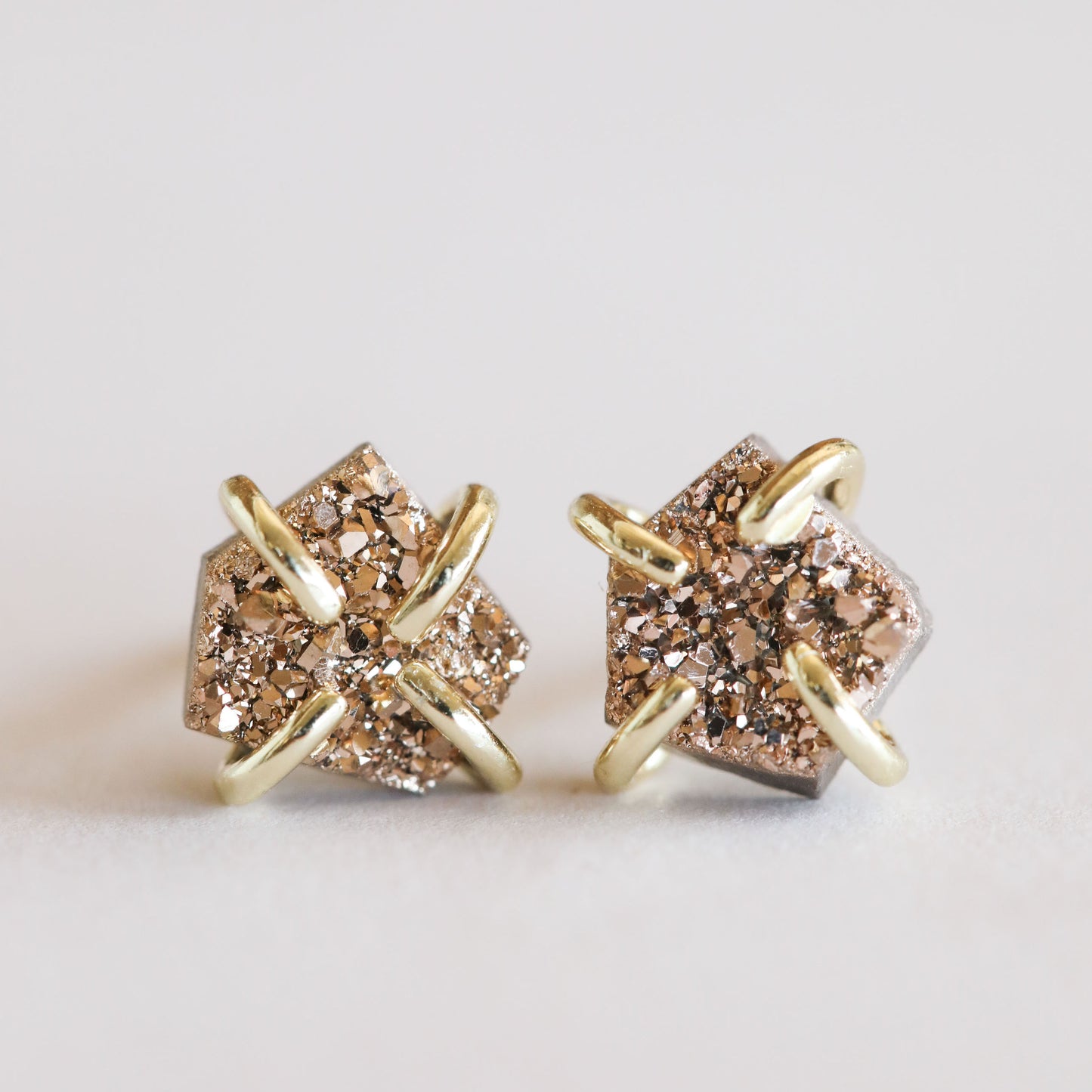 Rose Gold Druzy Prong