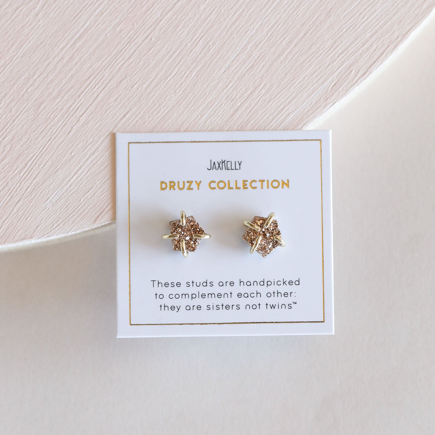 Rose Gold Druzy Prong