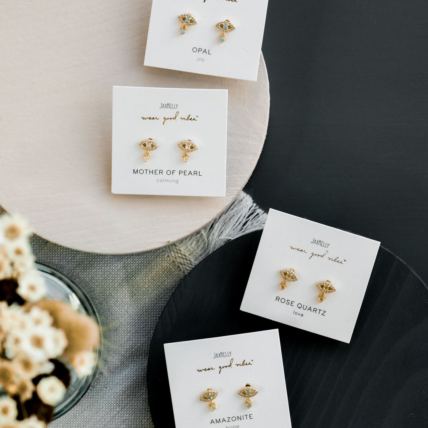 Mother of Pearl Evil Eye Drop