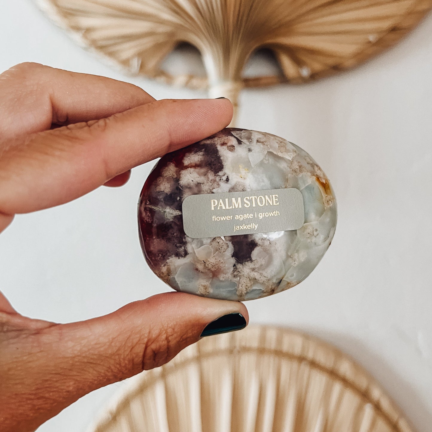 Flower Agate Palm Stone - Growth