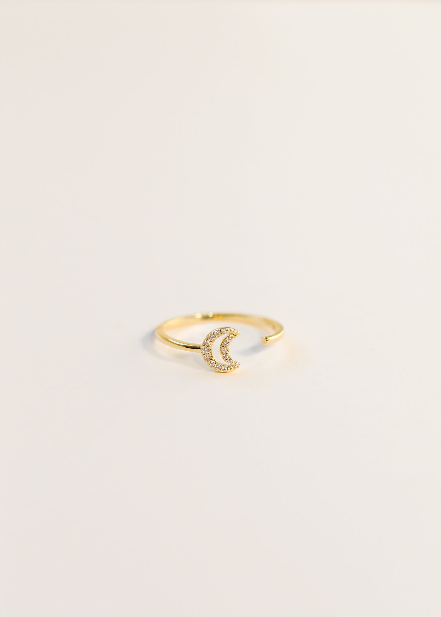 Hollow Moon Open Ring