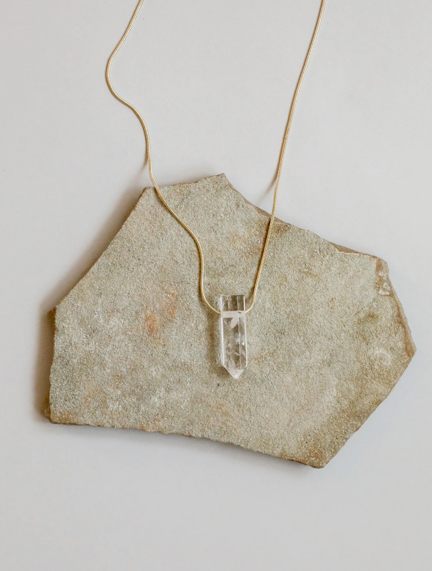 Clear Quartz Point Necklace