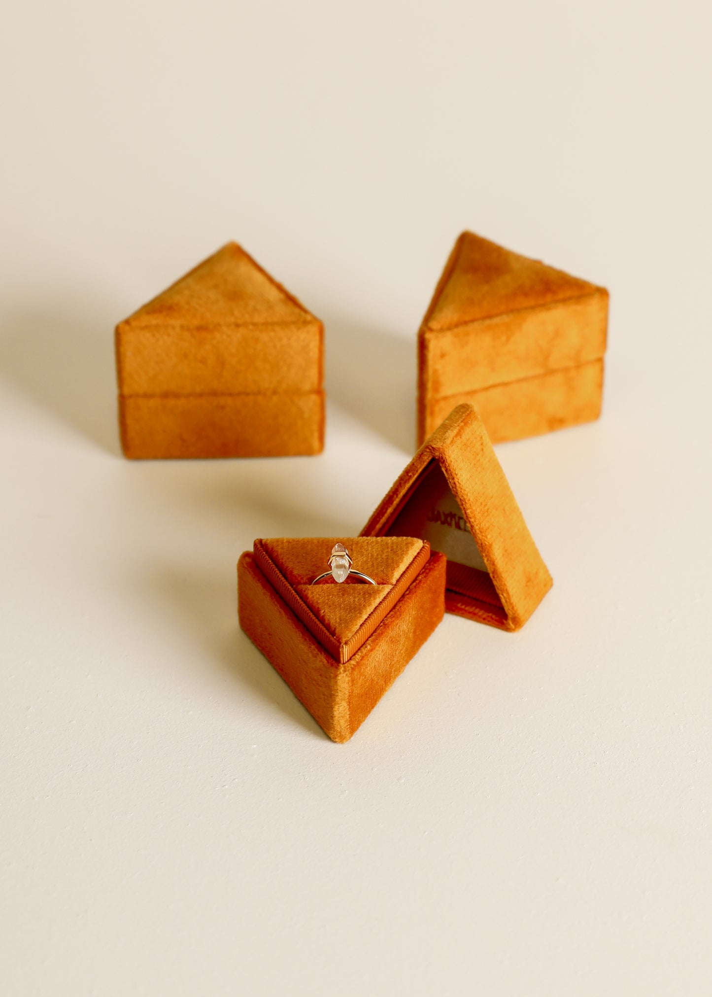Triangle Velvet Jewelry Box
