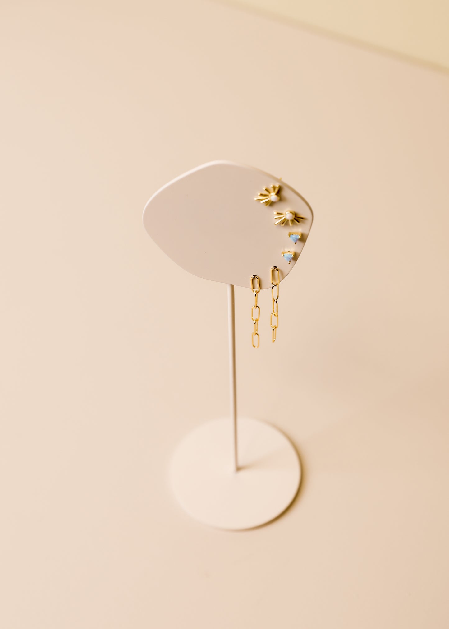 Abstract Metal Earring Stand