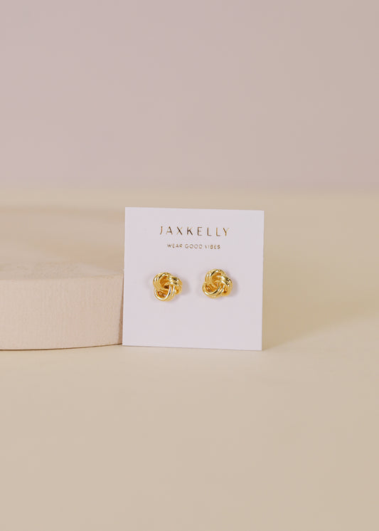 Petite Gold Knot Earrings