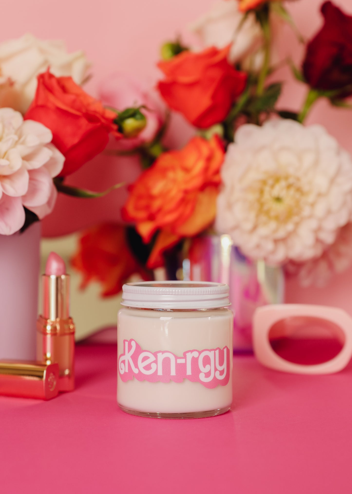 Barbie Inspired Ken-rgy - Cream Candle