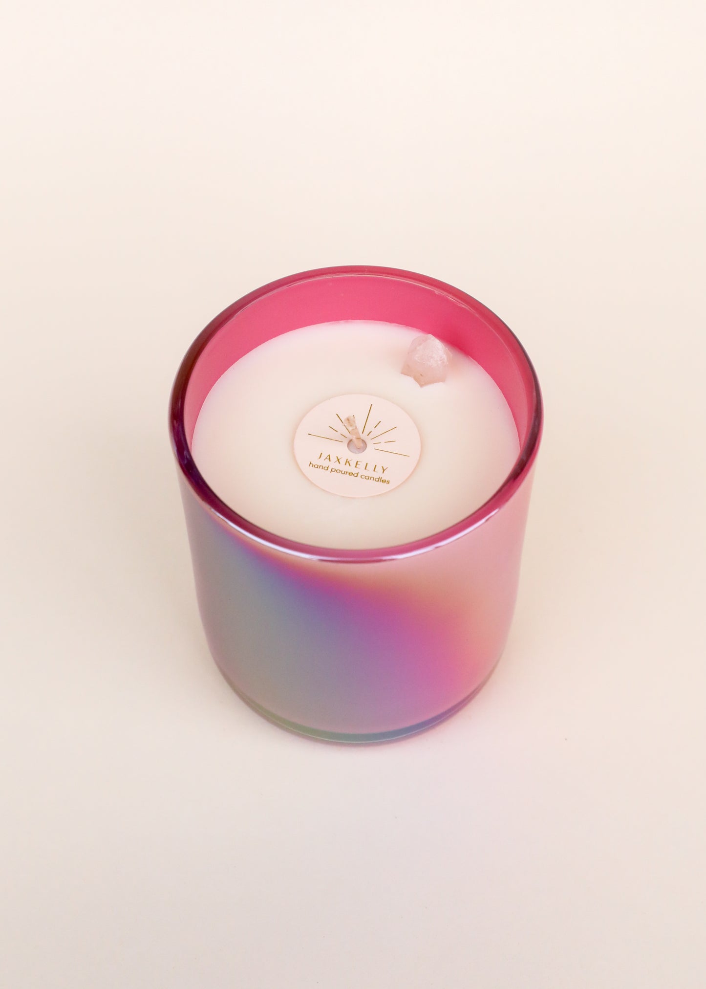 Large Pink Holiday Candle