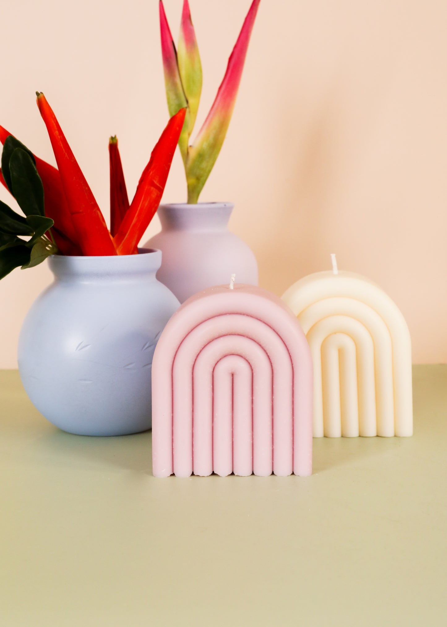 Short Arch Candle - Periwinkle