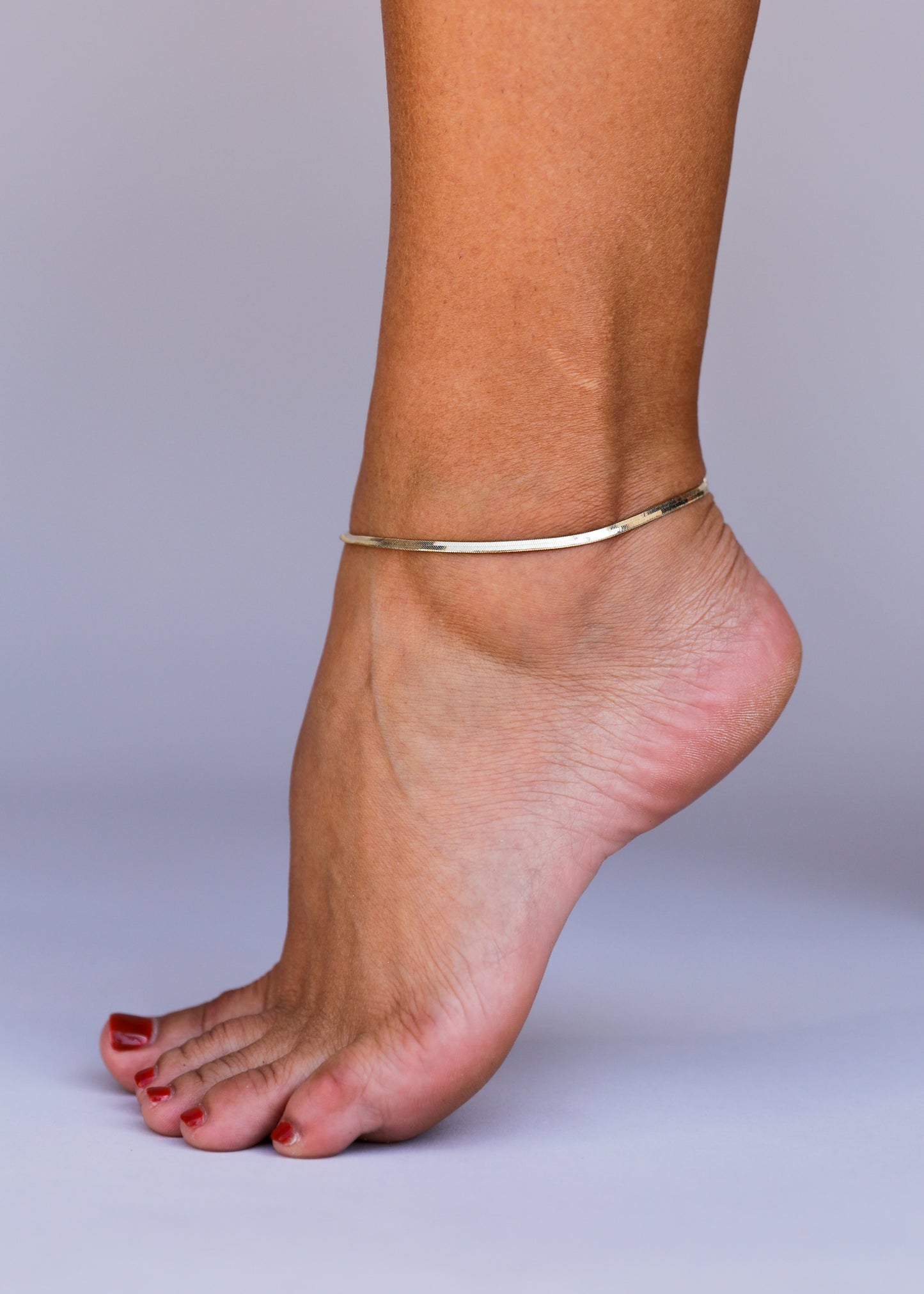 Flat Snake Chain Anklet